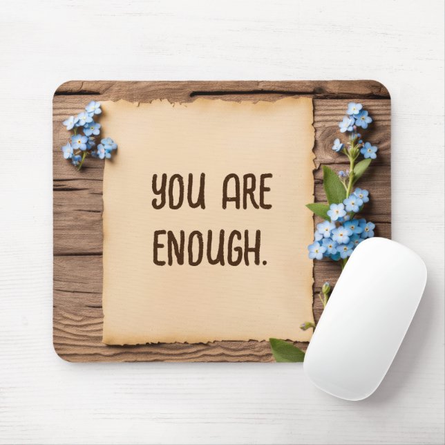 Forget-Me-Nots With Quote Mouse Pad (With Mouse)