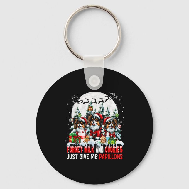 Forget Milk And Cookies Just Give Me Pallons Xmas  Key Ring (Front)