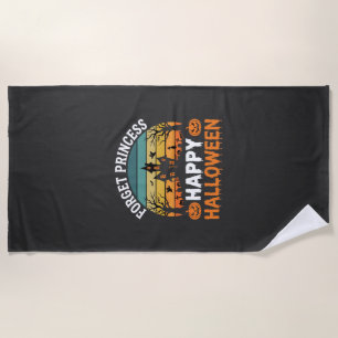 Forget Princess Happy Halloween Haunted House Desi Beach Towel