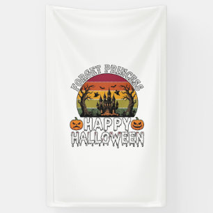 Forget Princess Happy Halloween Haunted House Pump Banner