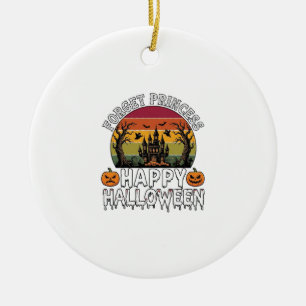 Forget Princess Happy Halloween Haunted House Pump Ceramic Ornament