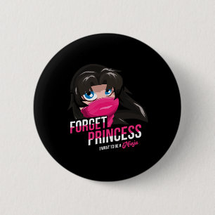 Forget Princess Real Life Black Ninja Karate Lover 6 Cm Round Badge