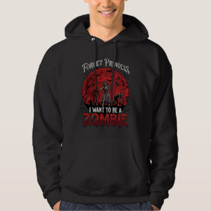 Forget Princess Zombie Blood Moon Graveyard Bats S Hoodie