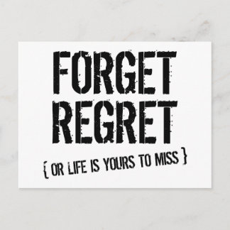 Forget Regret Postcard