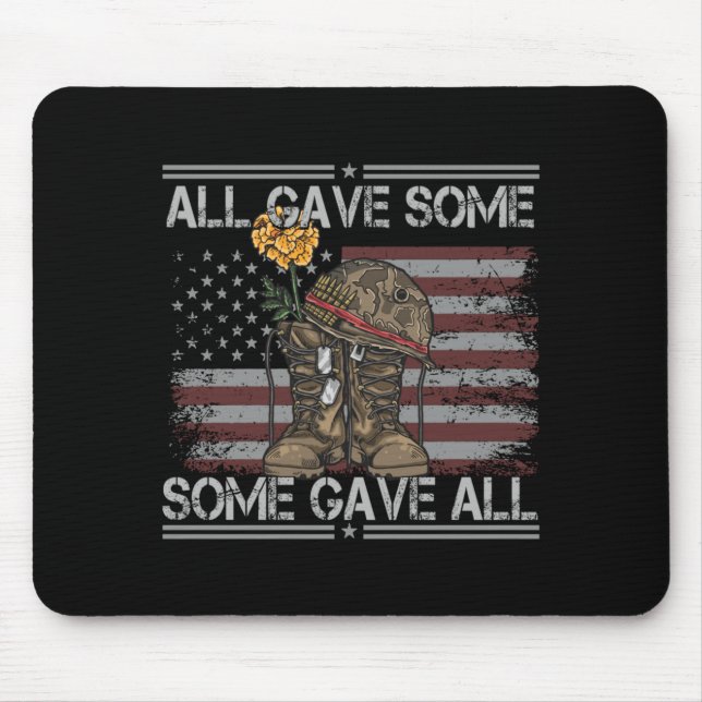 Forget Sacrifice Memorial Day Camouflage Flag Mouse Pad (Front)