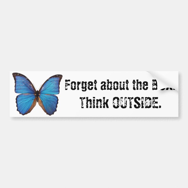 Forget the Box -Think Outside, Nature, Creativity Bumper Sticker (Front)