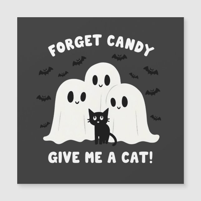 Forget The Candy Give Me A Cat Spooky Halloween  (Front)