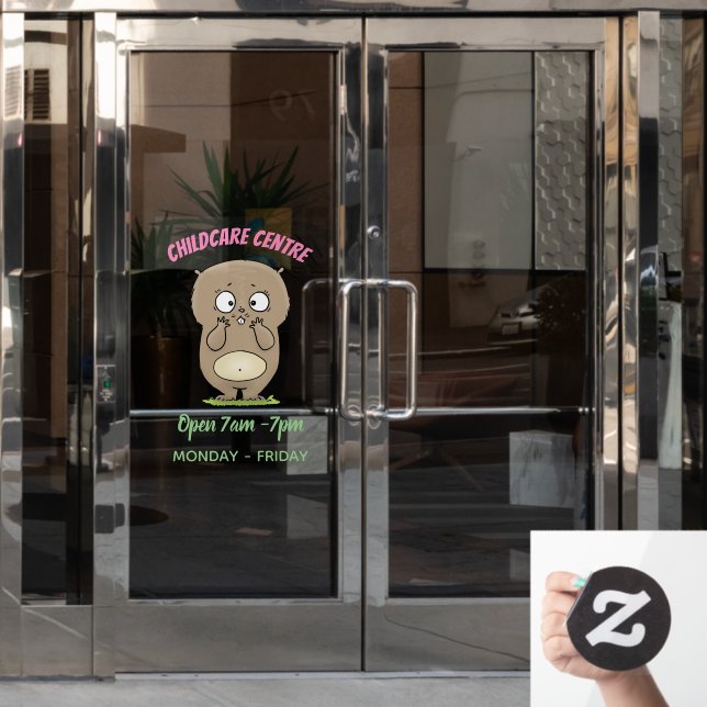 Forgetful adorable chubby hamster cartoon (Office Door)