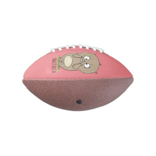 Forgetful adorable chubby hamster cartoon football