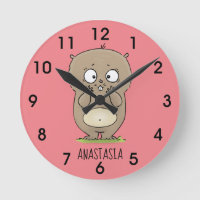 Forgetful adorable chubby hamster cartoon