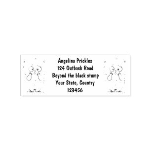 Forgetful adorable chubby hamster cartoon rubber stamp