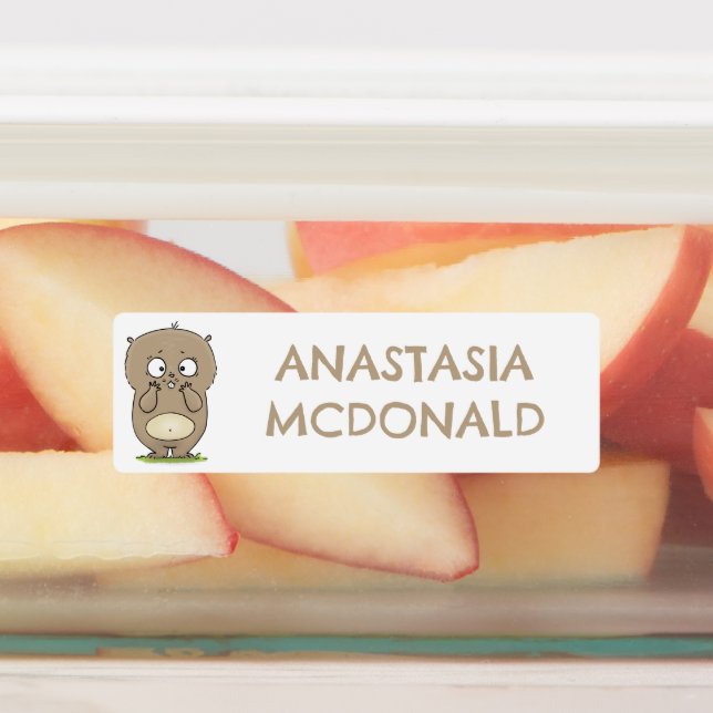 Forgetful chubby hamster cartoon personalised (Affixed)