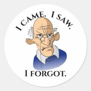 Forgetful T-Shirt Classic Round Sticker
