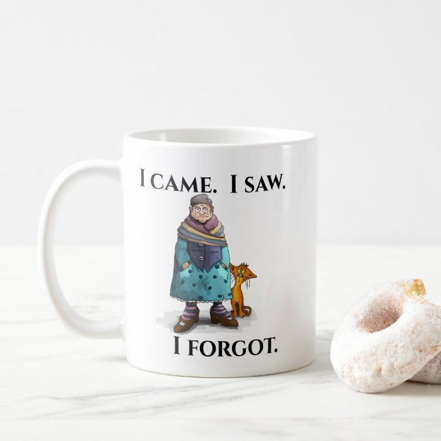 Forgetful T-Shirt Coffee Mug (With Donut)