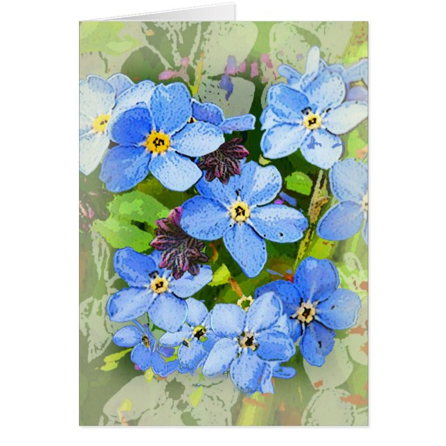 Forgetmenot flower card (Front)