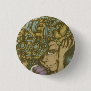 ForgetMeNotHelmet 3 Cm Round Badge