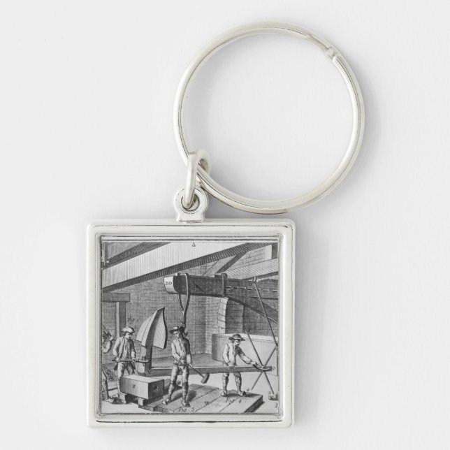 Forging an anchor, from 'Encyclopaedia' by Denis Key Ring (Front)