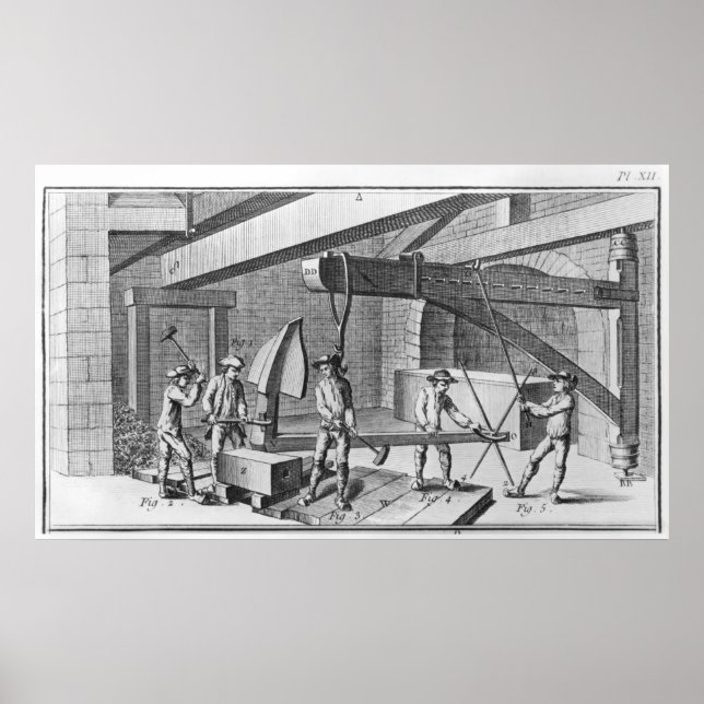 Forging an anchor, from 'Encyclopaedia' by Denis Poster (Front)