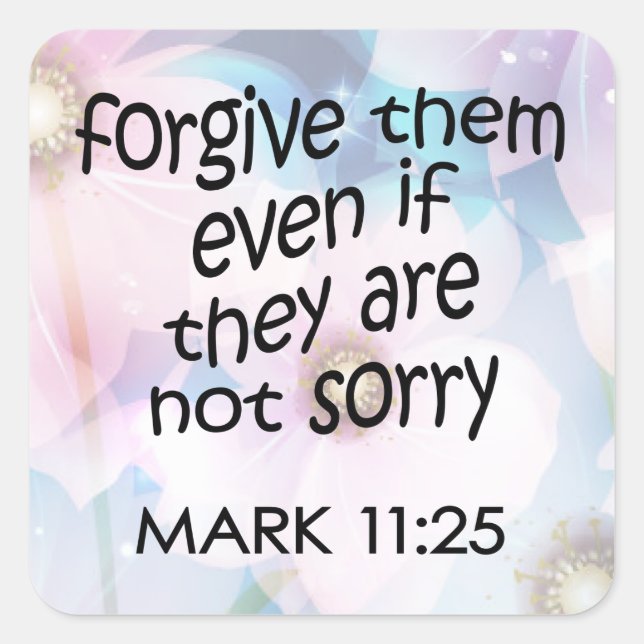 Forgive Them Square Sticker (Front)