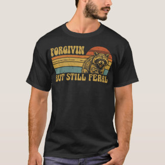 Forgiven But Still Feral Funny Christian Racoon T-Shirt