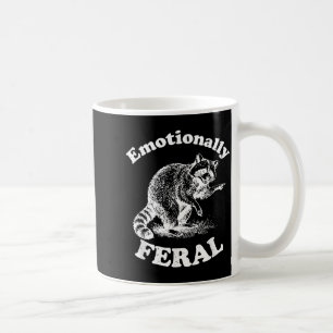 Forgiven but still feral raccoon funny quote coffee mug