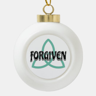 Forgiven Ceramic Ball Christmas Ornament