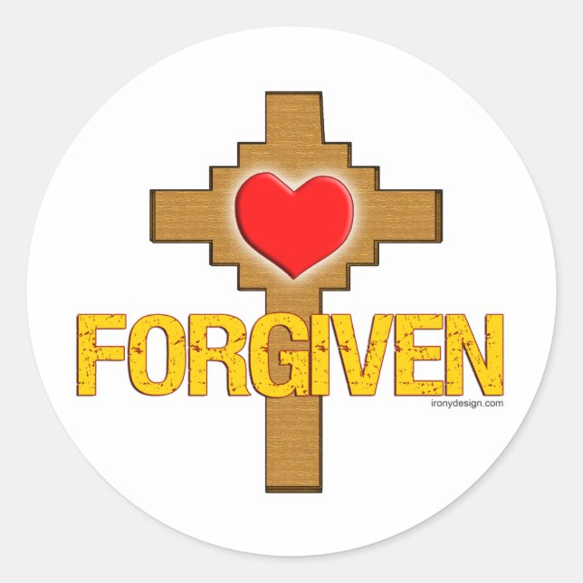 Forgiven Classic Round Sticker (Front)
