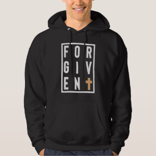Forgiven Cross Jesus God Christian Faith Word Box Hoodie