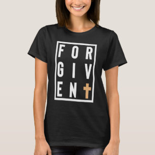 Forgiven Cross Jesus God Christian Faith Word Box T-Shirt