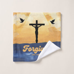 "Forgiven" Luke 7:48 Art Wash Cloth