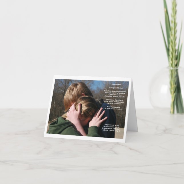 "Forgiveness" affirmation note card (blank inside) (Front)