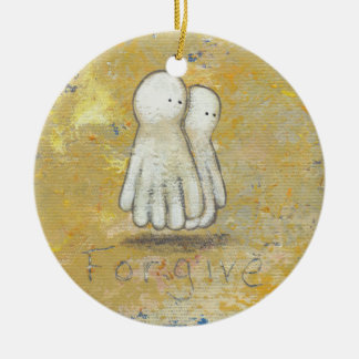 Forgiveness healing recovery ghosts the past art ceramic ornament