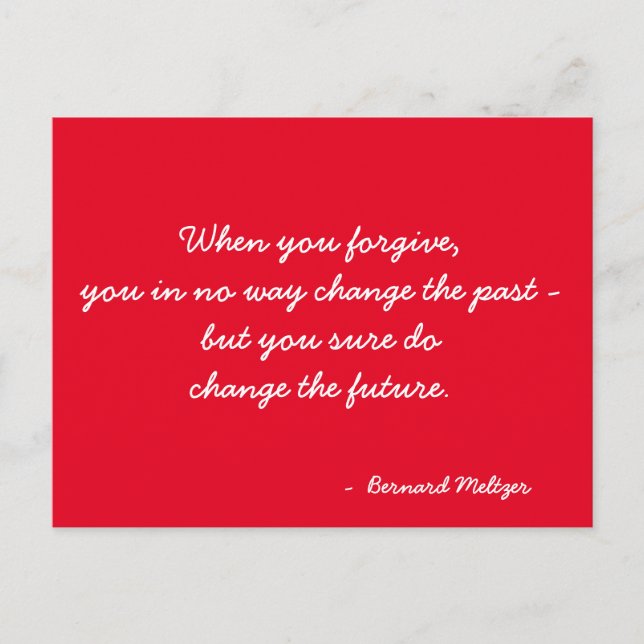 Forgiveness Inspirational Typography Postcard (Front)