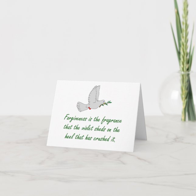 Forgiveness Is The Fragrance - Forgiveness Quotes Card (Front)