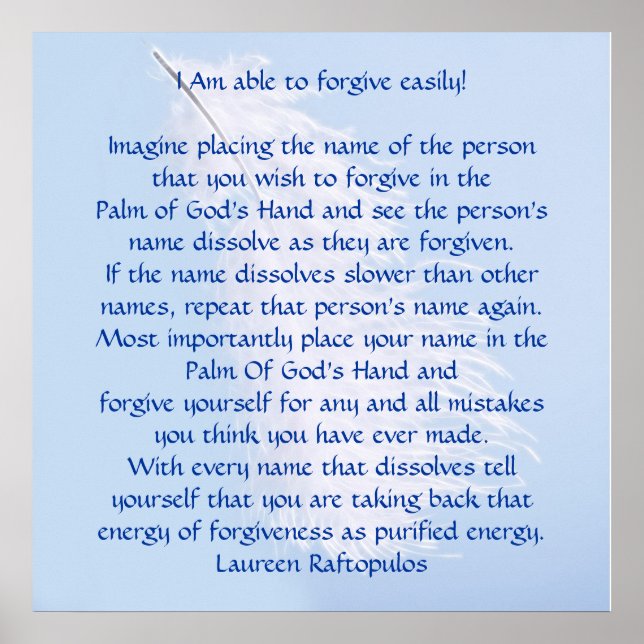 Forgiving others and the self poster (Front)