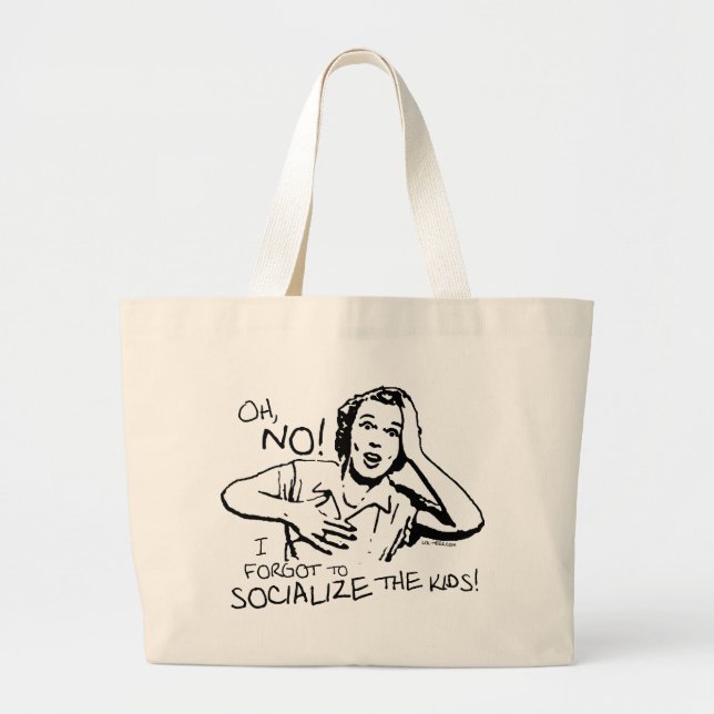 Forgot the Socialisation Large Tote Bag (Front)