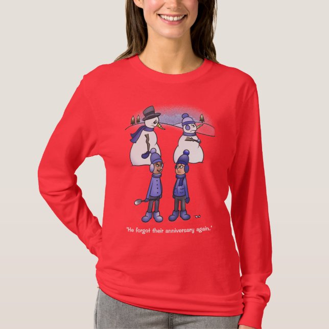 Forgotten Anniversary Red Long Sleeved T-Shirt (Front)