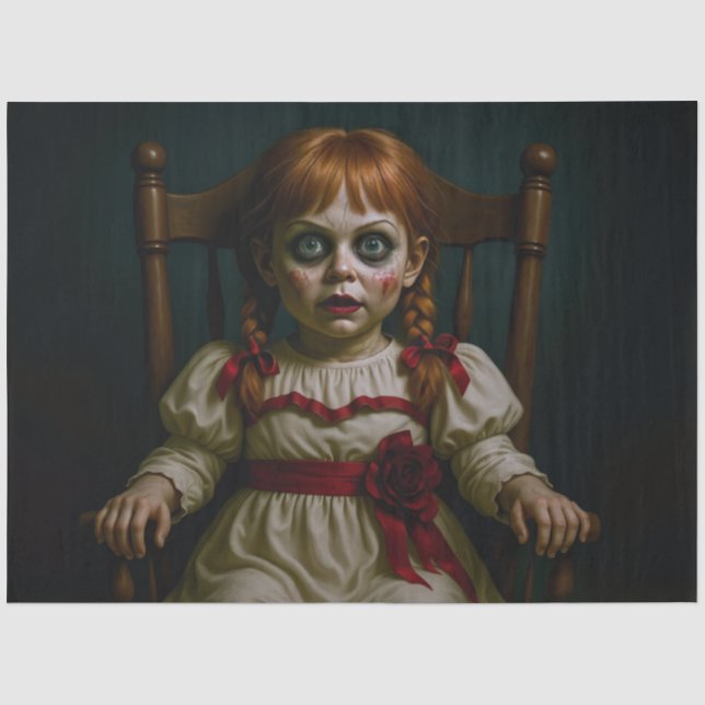 "Forgotten Doll" Tissue Paper – Creepy Vintage (Front)
