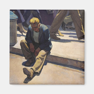 Forgotten Man by Maynard Dixon Magnet