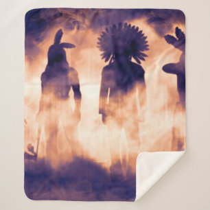 Forgotten Native American Warriors Emerging from t Sherpa Blanket