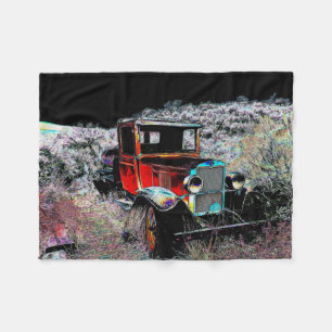 Forgotten - Old Vintage Truck Fleece Blanket