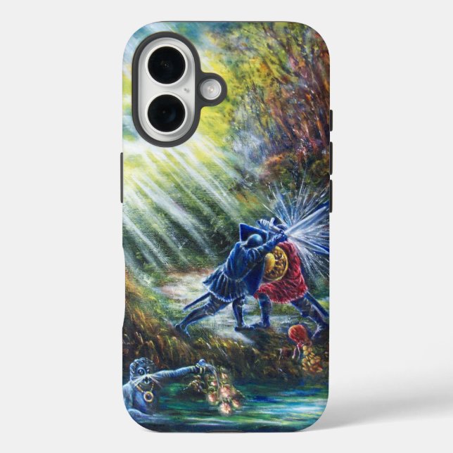FORGOTTEN ROSE Fighting Knights,Money and Devil Case-Mate iPhone Case (Back)