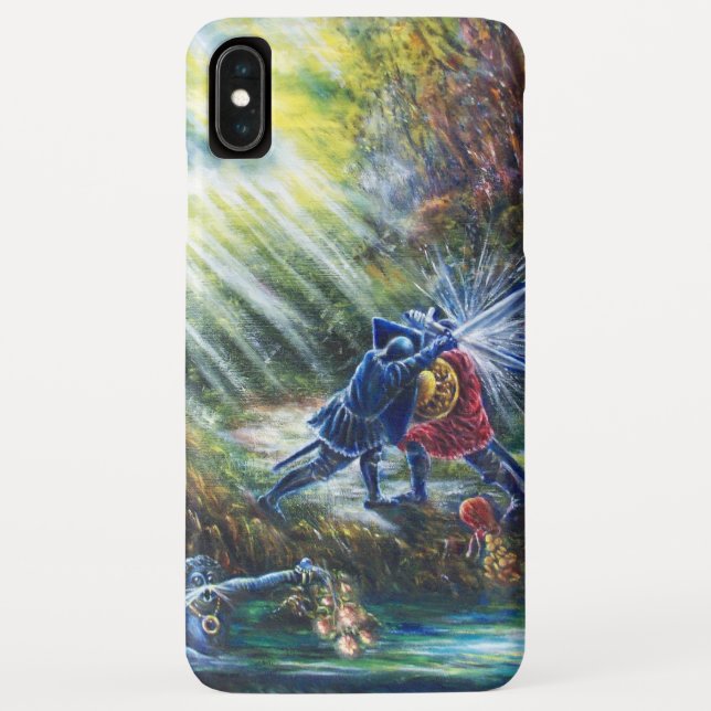 FORGOTTEN ROSE Fighting Knights,Money and Devil Case-Mate iPhone Case (Back)