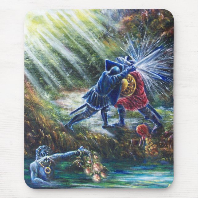 FORGOTTEN ROSE Fighting Knights,Money and Devil Mouse Pad (Front)