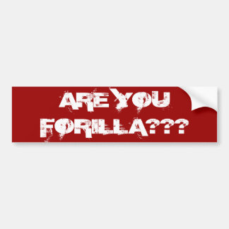 FORILLA RECORDS BUMPER STICKER