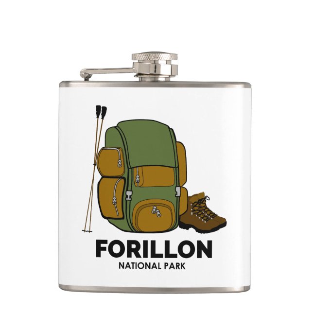 Forillon National Park Backpack Hip Flask (Front)