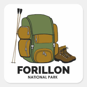 Forillon National Park Backpack Square Sticker