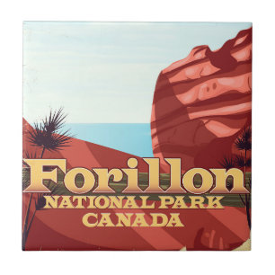 Forillon National Park, Canada travel poster Ceramic Tile