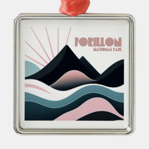 Forillon National Park Coloured Hills Metal Ornament