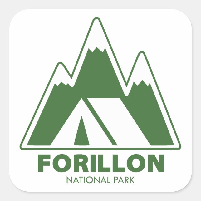 Forillon National Park Mountains Camping Square Sticker (Front)